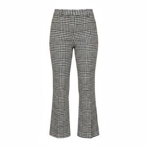Carlisle Wool Blend Black & White Houndstooth Trouser Pants Size 10 EUC
